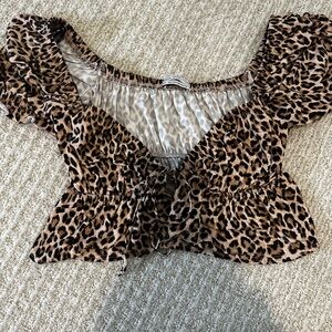 Urban Outfitters Leopard Print Blouse
